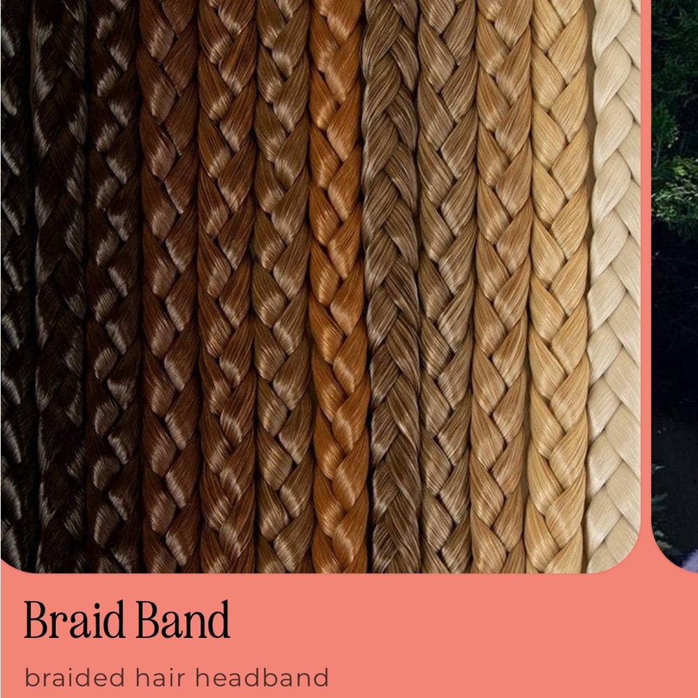 Braided Hair Headband - Brown and Tan